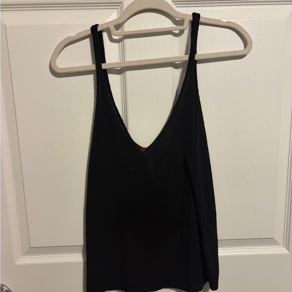 Black Sleeveless Loose Fitting  Women's Top